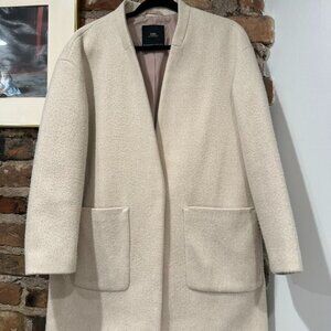 Zara Camel Wool Blend Coat with Pockets Size Medium